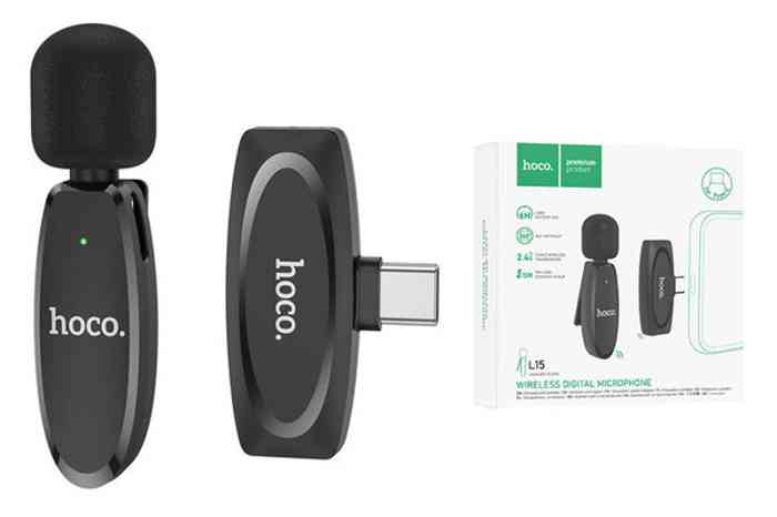 Hoco L15 Lavalier Wireless Microphone Type C & iPhone